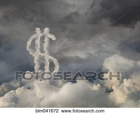 Dollar sign in cloudy sky View Large Photo Image Stock Image - Dollar sign in cloudy sky. Fotosearch