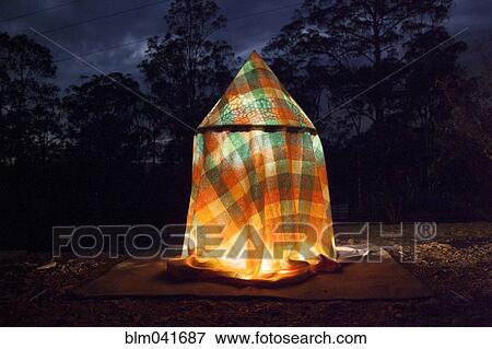 Glowing tent in rural field View Large Photo Image Stock Photo - Glowing tent in rural field. Fotosearch