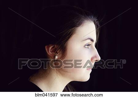 Profile of serious woman View Large Photo Image Stock Photo - Profile of serious woman. Fotosearch