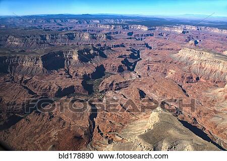 Stock Image - "Aerial view of Grand Canyon, Arizona, United States". Fotosearch