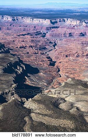 Stock Image - "Aerial view of Grand Canyon, Arizona, United States". Fotosearch