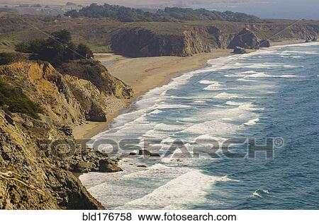 Aerial view of ocean and beach View Large Photo Image Stock Photo - Aerial view of ocean and beach. Fotosearch