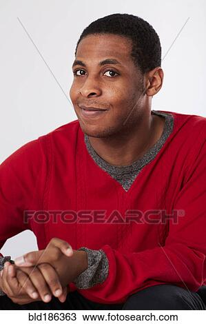 Stock Image - African American man smiling. Fotosearch