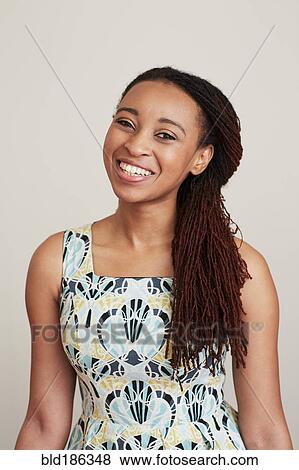 African American woman smiling View Large Photo Image Stock Photo - African American woman smiling. Fotosearch