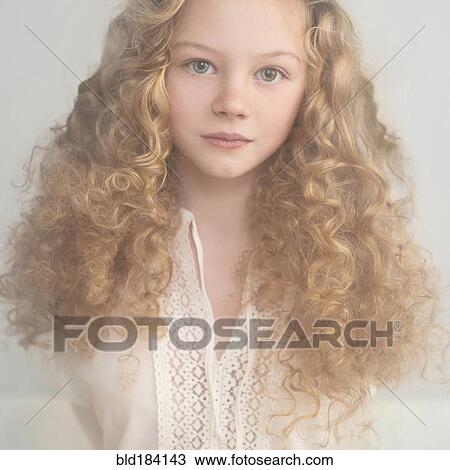 Caucasian teenage girl with curly hair View Large Photo Image Stock Image - Caucasian teenage girl with curly hair. Fotosearch