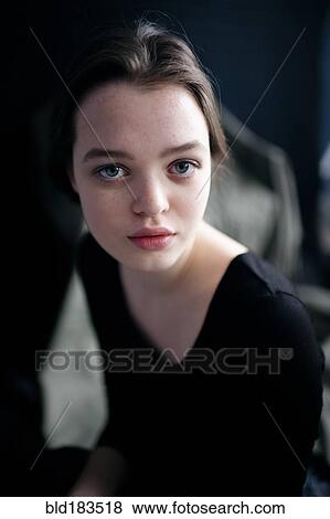 Caucasian woman with serious expression View Large Photo Image Stock Photo - Caucasian woman with serious expression. Fotosearch