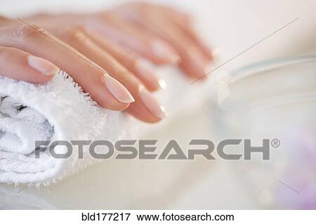 Stock Photo - Close up of hands of Hispanic woman. Fotosearch