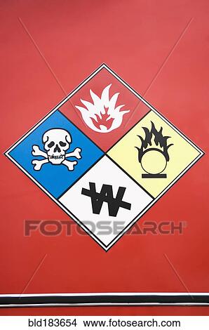Close up of hazard warning symbols View Large Photo Image Picture - Close up of hazard warning symbols. Fotosearch
