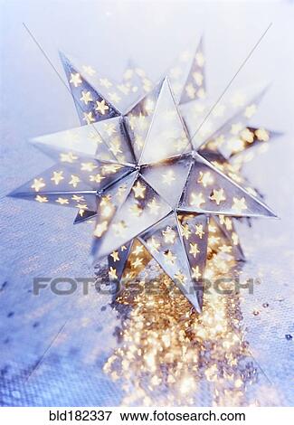 Stock Photo - Close up of illuminated star lantern. Fotosearch