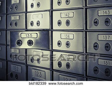 Close up of opened safety deposit box View Large Photo Image Stock Photo - Close up of opened safety deposit box. Fotosearch