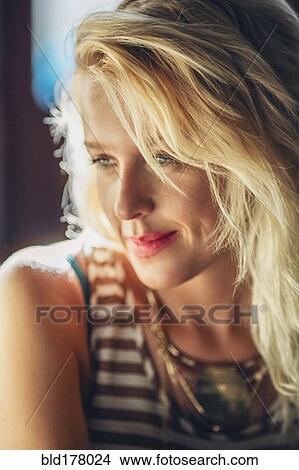 Close up of smiling Caucasian woman View Large Photo Image Picture - Close up of smiling Caucasian woman. Fotosearch