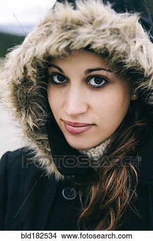 Picture - Close up of smiling Caucasian woman. Fotosearch