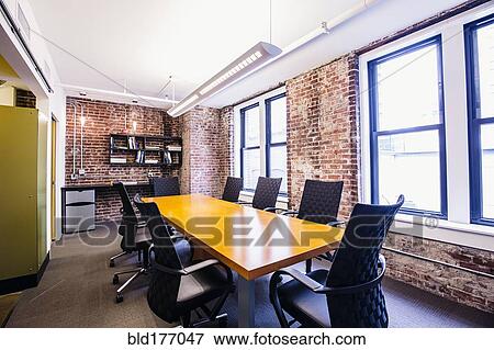 Stock Photo - Empty conference room in modern office. Fotosearch