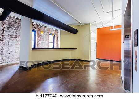Stock Image - Empty room in modern office. Fotosearch
