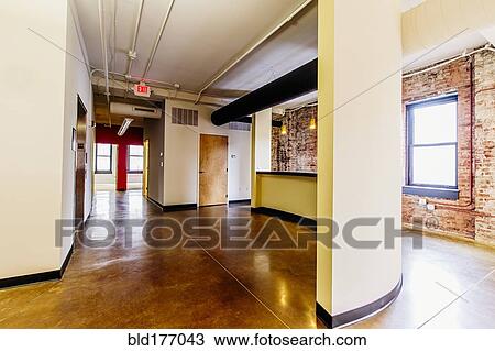 Stock Image - Empty room in modern office. Fotosearch