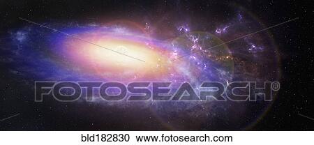 Stock Image - Galaxy in outer space. Fotosearch