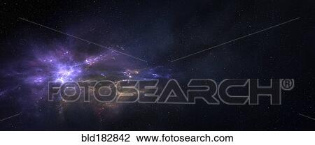 Stock Image - Galaxy in outer space. Fotosearch