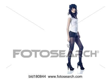 Glamorous Caucasian woman wearing high heels View Large Photo Image Picture - Glamorous Caucasian woman wearing high heels. Fotosearch