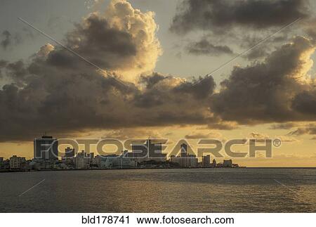 "Havana city skyline and cloudy sky, Havana, Cuba" View Large Photo Image Stock Image - "Havana city skyline and cloudy sky, Havana, Cuba". Fotosearch