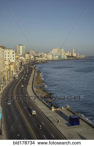 "High angle view of Havana waterfront, Havana, Cuba" View Large Photo Image Picture - "High angle view of Havana waterfront, Havana, Cuba". Fotosearch