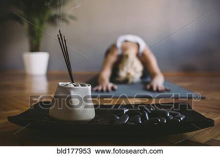 Incense burning in yoga studio View Large Photo Image Stock Image - Incense burning in yoga studio. Fotosearch