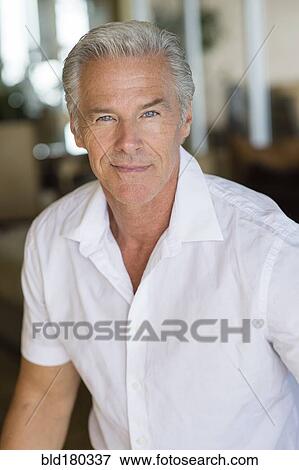 Stock Photo - Older Caucasian man smiling. Fotosearch