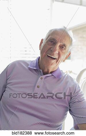 Stock Photo - Older Caucasian man smiling. Fotosearch