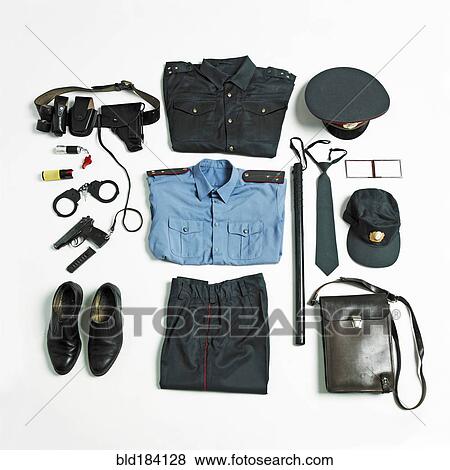 Organized police uniform and equipment View Large Photo Image Stock Photo - Organized police uniform and equipment. Fotosearch