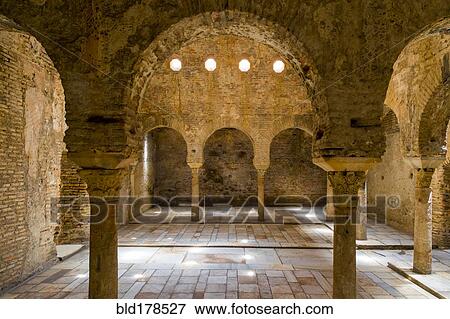 Stock Photo - Ornate pillars in Alhambra, Granada, Andalusia, Spain. Fotosearch