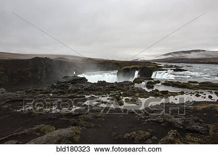 Rock formation cliffs near remote waterfall View Large Photo Image Stock Image - Rock formation cliffs near remote waterfall. Fotosearch