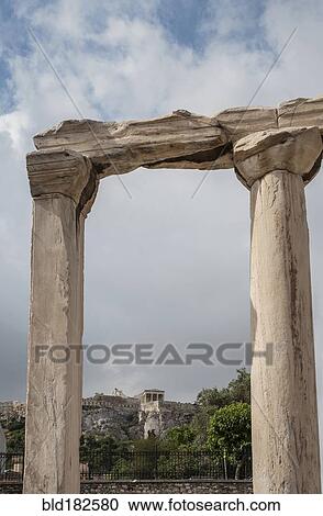 Ruin pillars and cloudy sky View Large Photo Image Stock Image - Ruin pillars and cloudy sky. Fotosearch