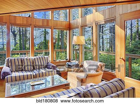 Sofas and windows in modern living room View Large Photo Image Stock Photo - Sofas and windows in modern living room. Fotosearch