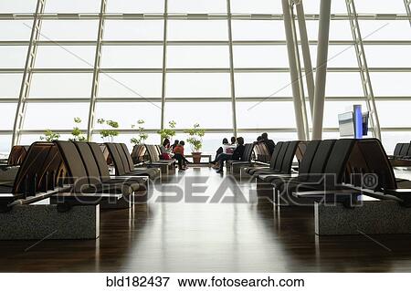 Stock Photo - Waiting area in airport. Fotosearch