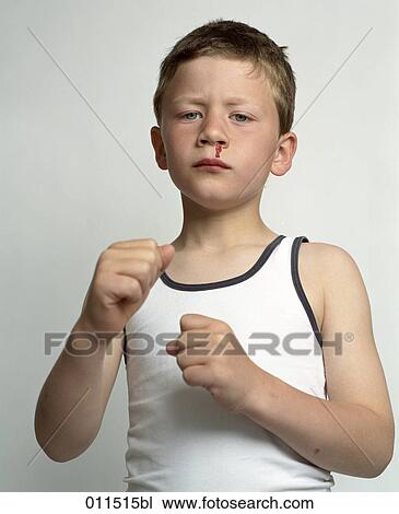 boy raising his fists, bleeding from the nose View Large Photo Image Stock Image - boy raising his fists, bleeding from the nose. Fotosearch