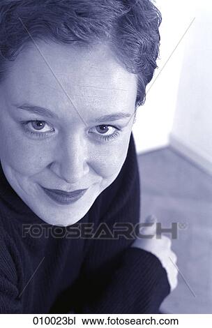 close-up portrait of a young woman, monochrome View Large Photo Image Stock Image - close-up portrait of a young woman, monochrome. Fotosearch