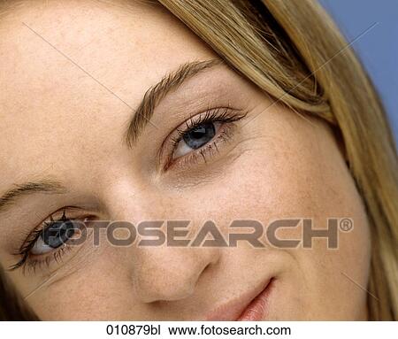 Detail of young woman´s face View Large Photo Image Stock Image - Detail of young woman´s face. Fotosearch
