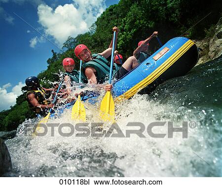 group of young people river rafting View Large Photo Image Stock Image - group of young people river rafting. Fotosearch