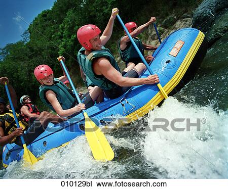 group of young people river rafting View Large Photo Image Stock Image - group of young people river rafting. Fotosearch