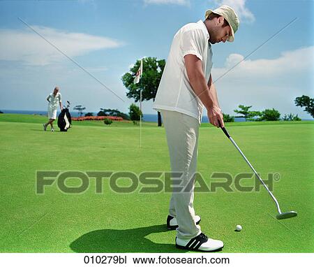 man (30-35 years) on golf course View Large Photo Image Stock Image - man (30-35 years) on golf course . Fotosearch