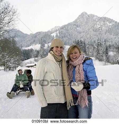 portrait of a teenage couple on a day out in the snow View Large Photo Image Stock Image - portrait of a teenage couple on a day out in the snow. Fotosearch