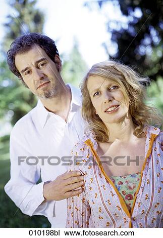portrait of couple outdoors View Large Photo Image Stock Image - portrait of couple outdoors. Fotosearch