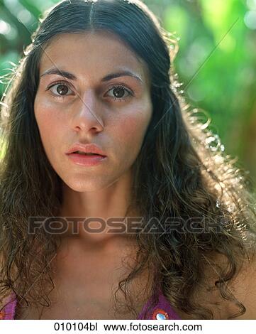 portrait of young caucasian woman with long brown hair View Large Photo Image Stock Image - portrait of young caucasian woman with long brown hair. Fotosearch