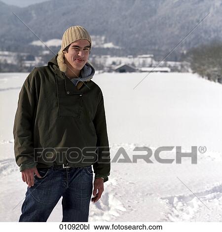 Stock Image - portrait of young male teenager. Fotosearch