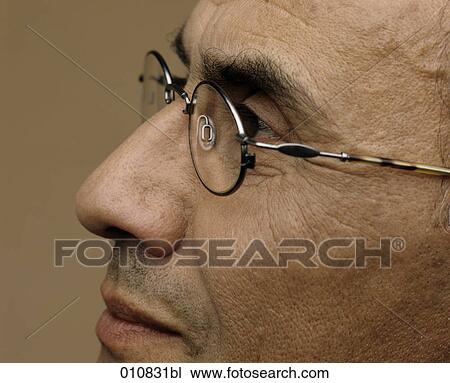 Profile of mature man wearing spectacles View Large Photo Image Stock Image - Profile of mature man wearing spectacles. Fotosearch