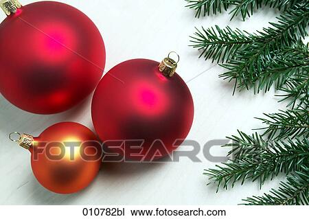 still life of christmas baubles and fir branch View Large Photo Image Stock Image - still life of christmas baubles and fir branch. Fotosearch