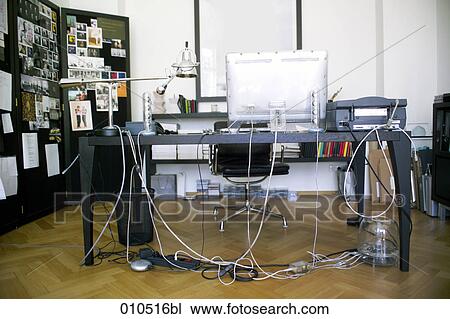 Stock Image - still life of office desk. Fotosearch