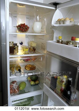still life of open refrigerator View Large Photo Image Stock Image - still life of open refrigerator. Fotosearch