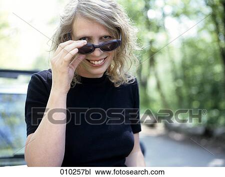 woman (35-40 years) smiling at camera View Large Photo Image Stock Image - woman (35-40 years) smiling at camera . Fotosearch