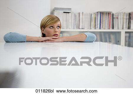 portrait of thoughtful looking young woman View Large Photo Image Stock Image - portrait of thoughtful looking young woman. Fotosearch