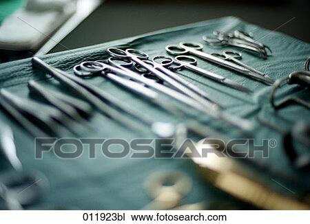 Stock Image - still life of surgical instruments. Fotosearch